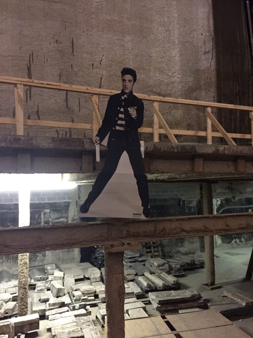 Elvis is in the house! We used a life size Elvis to test sight lines in the theatre